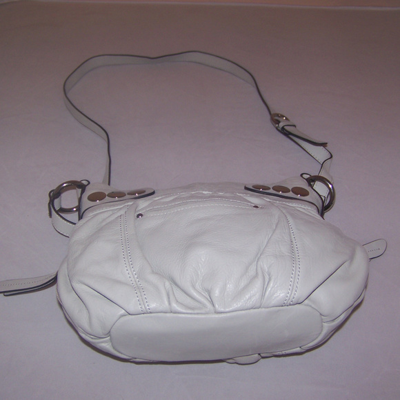 B. Makowsky Black Silver Studded Belt Shoulder Hob - Picture 2 of 8